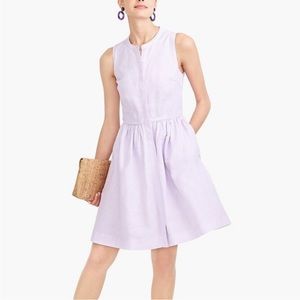 J. Crew Lilac/Lavender Sleeveless Button-Up Lined Dress with Pockets Size 4